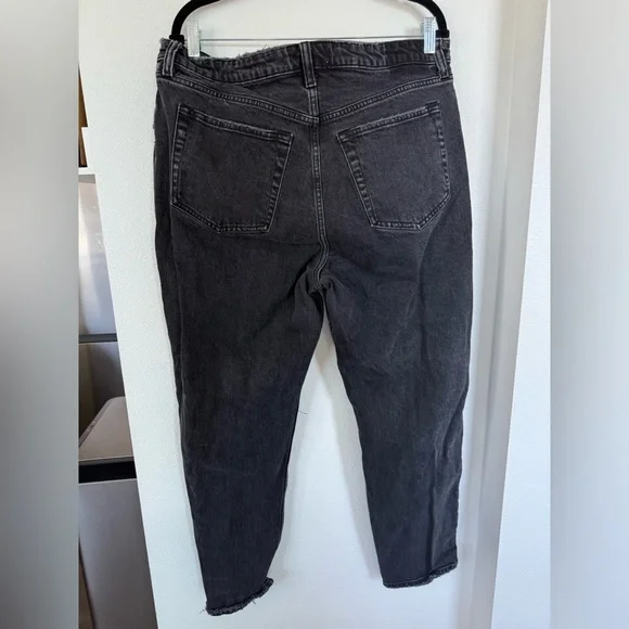 Abercrombie & Fitch Dark Wash Dad High Rise Curve Love Denim Jeans